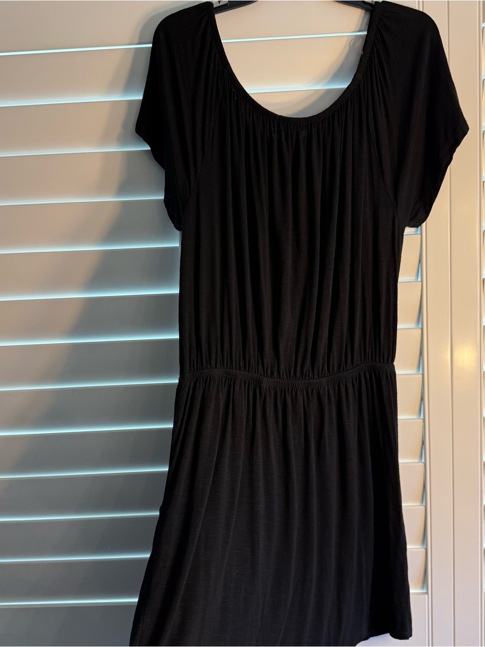 GAP Black Midi Scoop-Neck Dress